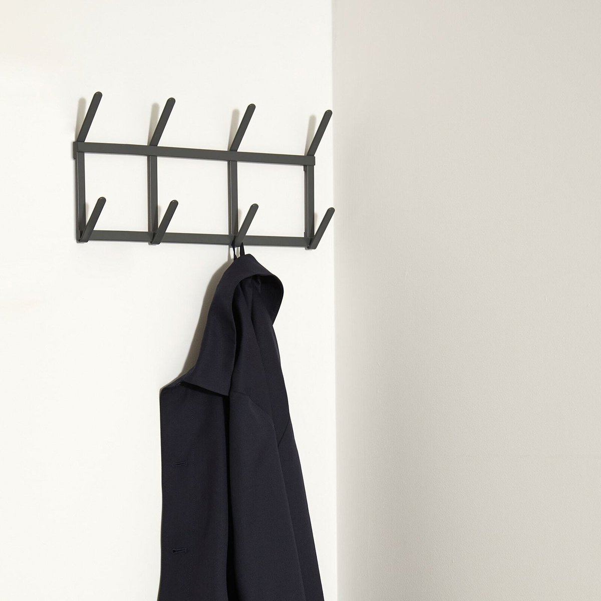 HAY Tape Coat Rack - Small in Charcoal 