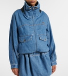 Loewe Leather-trimmed denim jacket