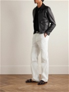 Nili Lotan - Dean Straight-Leg Panelled Cotton-Blend Twill Trousers - White