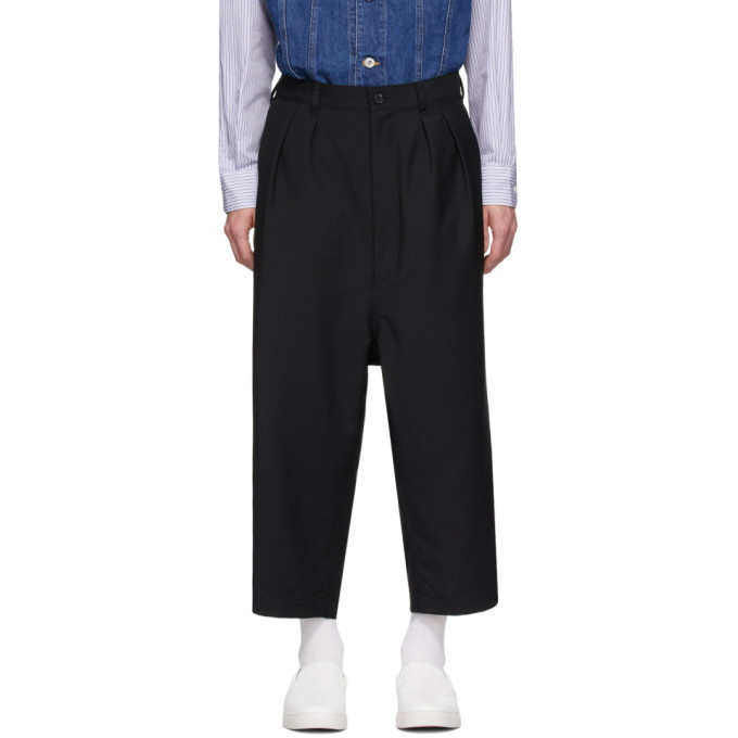 Photo: Comme des Garcons Homme Black Tropical Wool and Mohair Trousers