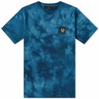 Belstaff Men's Patch Logo Tie Dye T-Shirt in Ocean Blue