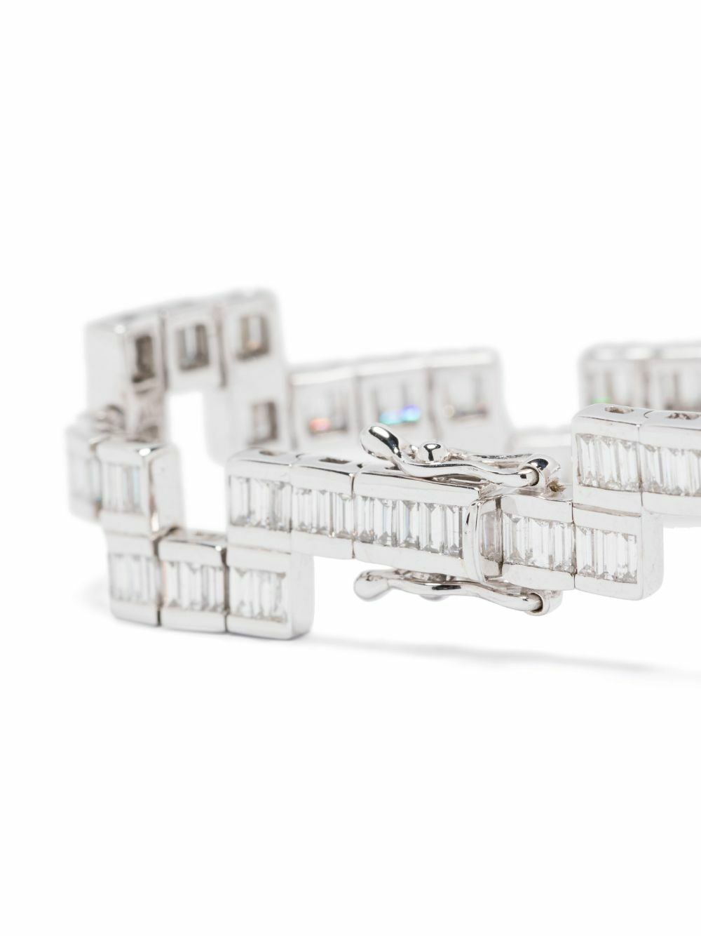 Kolours 14K White Gold Diamod Bracelet