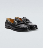 Gucci Studded Interlocking G leather loafers