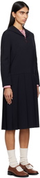 Comme des Garçons Girl Navy Tropical Wool Sailor Midi Dress