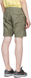 John Elliott Khaki Cotton Poplin Frame Shorts