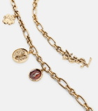 Saint Laurent Cassandre embellished chain belt