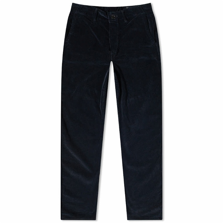 Photo: orSlow Men's French Work Corduroy Pant in Navy