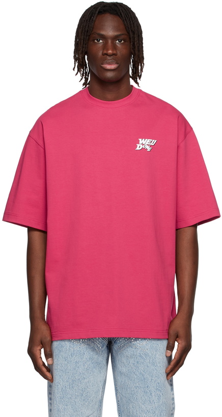 Photo: We11done Pink Cotton T-Shirt