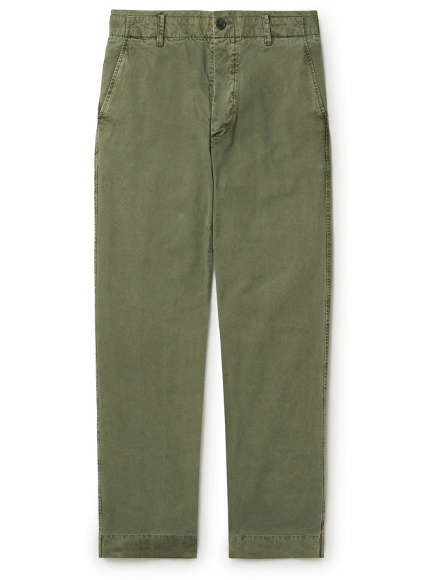 Photo: James Perse - Straight-Leg Cotton-Canvas Trousers - Green