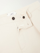 Mr P. - Tapered Pleated Cotton and Cashmere-Blend Trousers - Neutrals