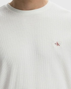Calvin Klein Jeans LS WAFFLE BADGE CREW White Mens Sweatshirt