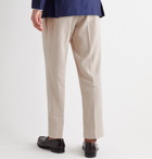 Beams F - Linen Drawstring Trousers - Neutrals