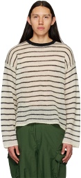 SUNNEI Black & Off-White Striped Sweater
