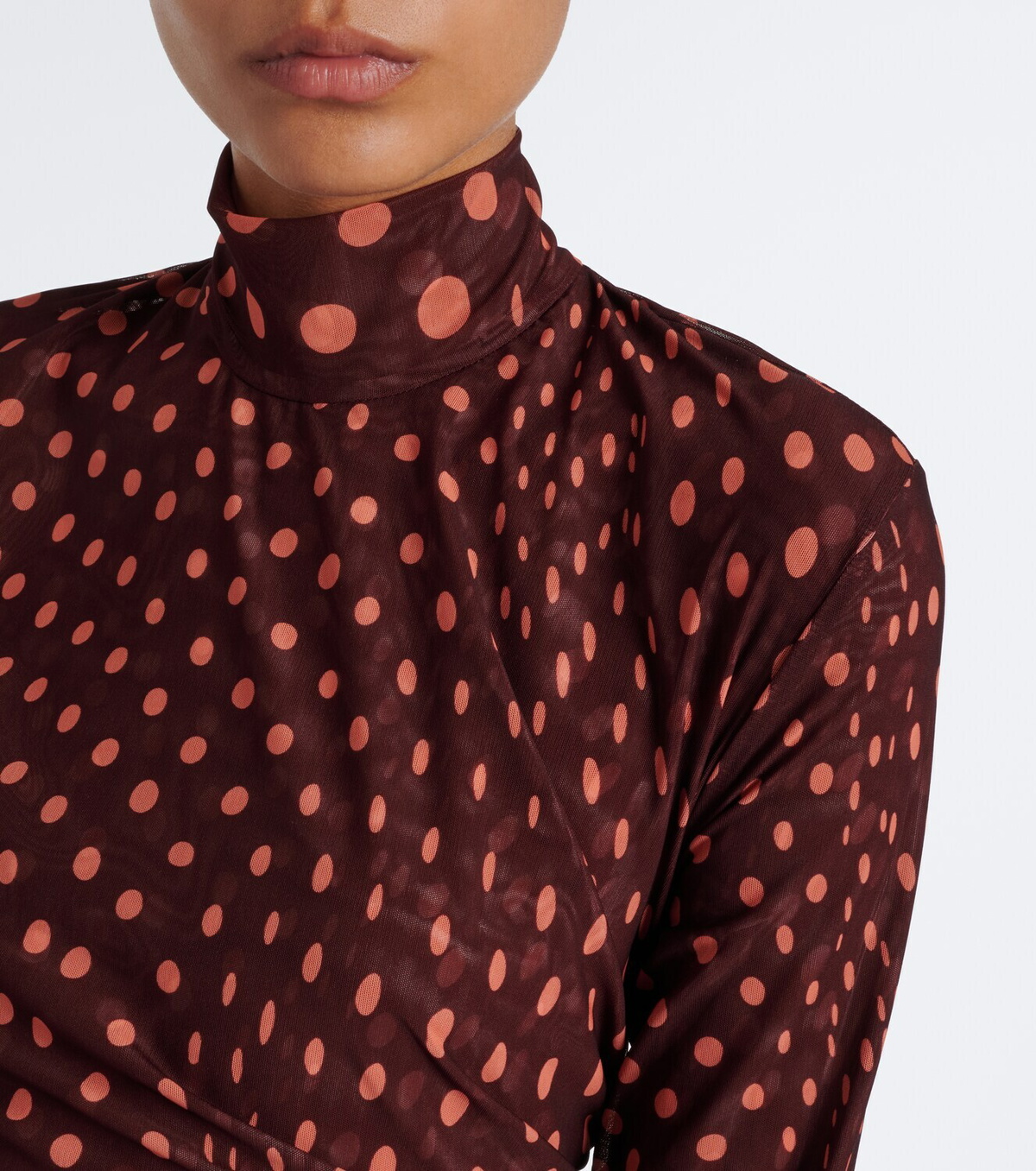 Stella McCartney Polka dot mesh maxi dress