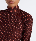 Stella McCartney Polka dot mesh maxi dress