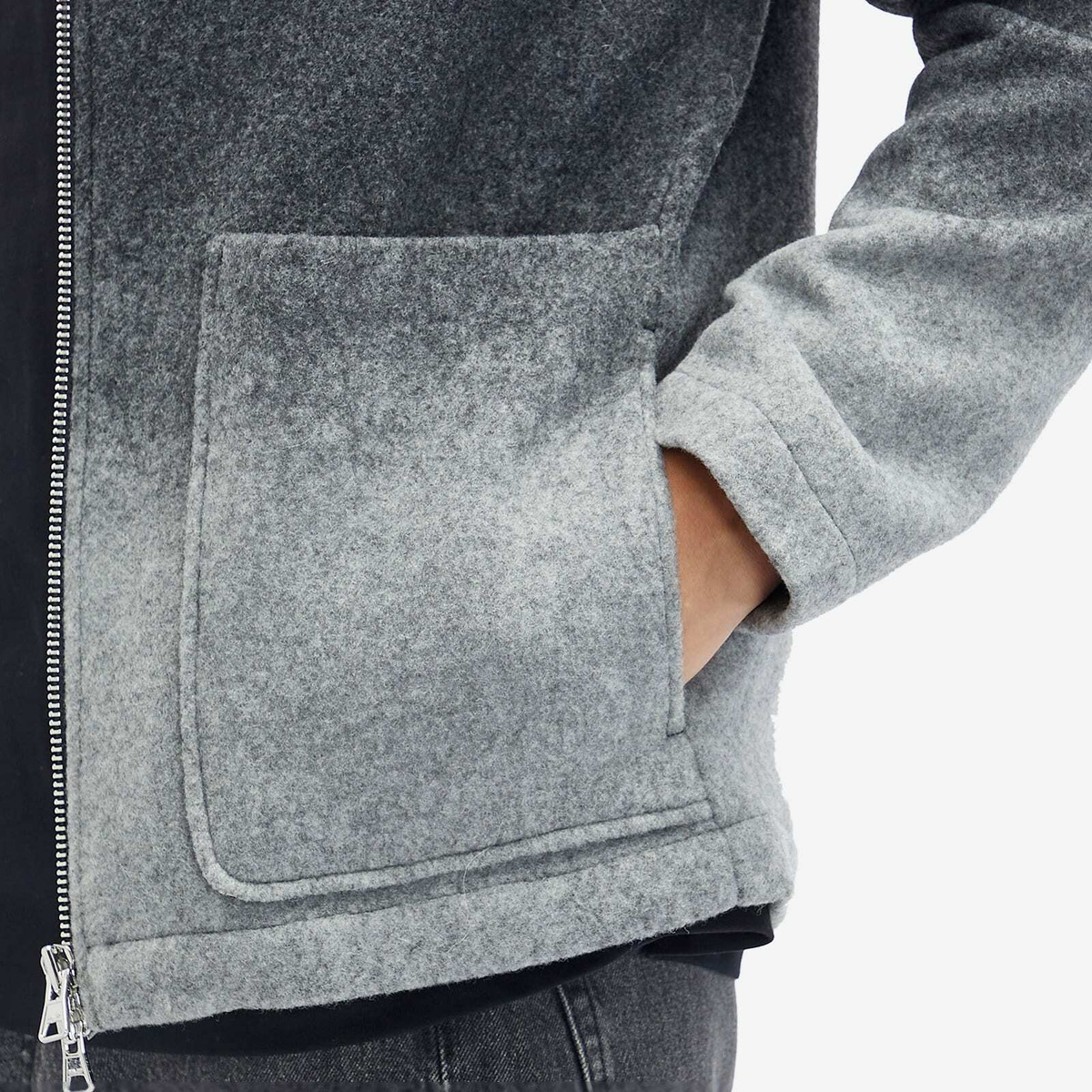 NN07 Men's Gael Gradient Wool Jacket in Light Grey Multi NN07