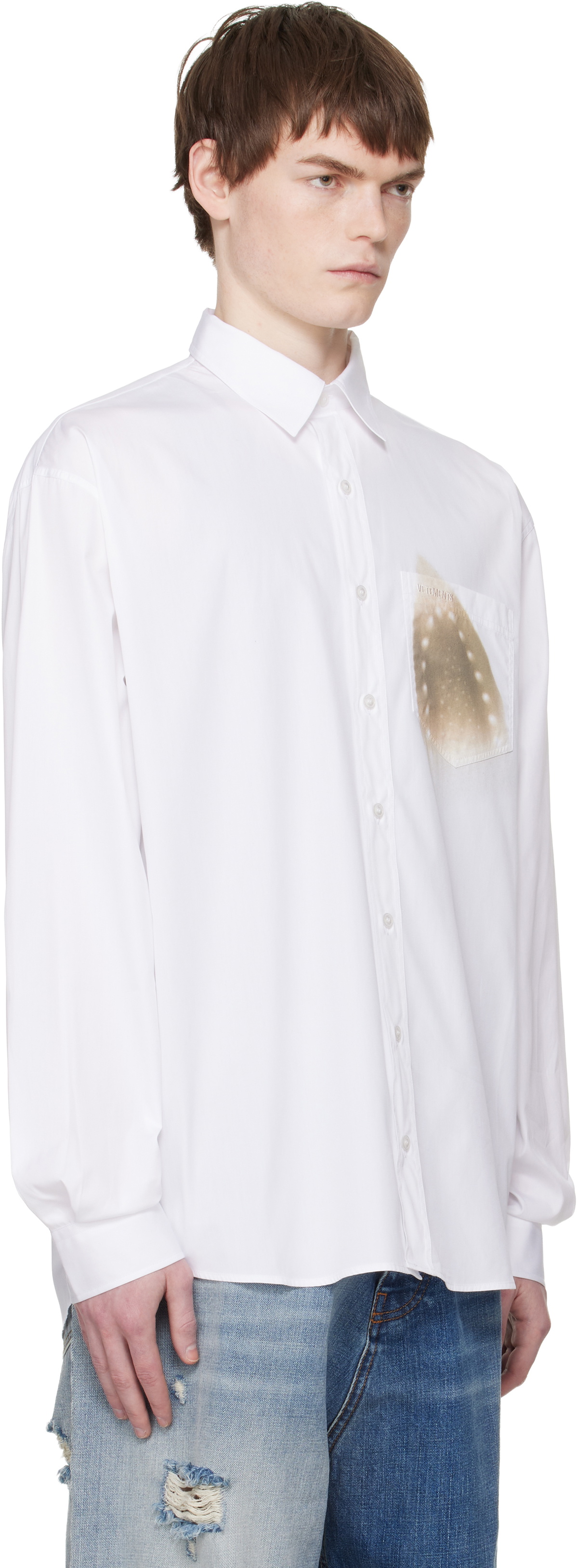 VETEMENTS White Well Ironed Classic Shirt