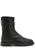 Legres Grained Leather Ankle Boots Black