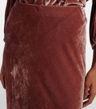 Velvet Felicity velvet midi skirt