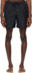 Versace Black Embroidered Swim Shorts