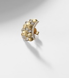 Rainbow K Blossom 14kt gold single earring with diamonds
