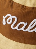 Malbon Golf - Logo-Embroidered Two-Tone Cotton-Canvas Bucket Hat