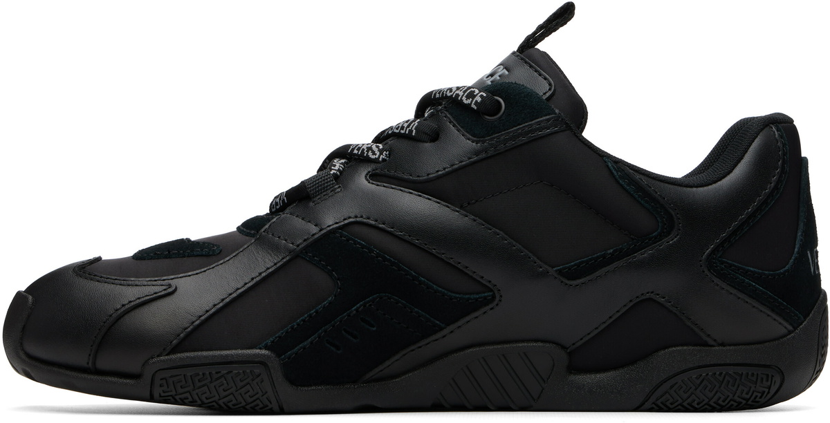 Versace Black Galaxia Leather Sneakers
