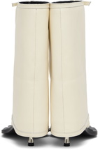 FIDAN NOVRUZOVA Off-White Kaia Stiletto Cropped Trouser Heeled Sandals