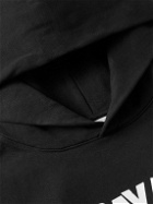 Stray Rats - Logo-Print Cotton-Jersey Hoodie - Black