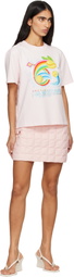 Casablanca Pink Nylon Quilted Miniskirt