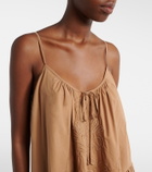 Juliet Dunn Embroidered cotton minidress