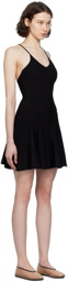 KHAITE Black Low Back Minidress