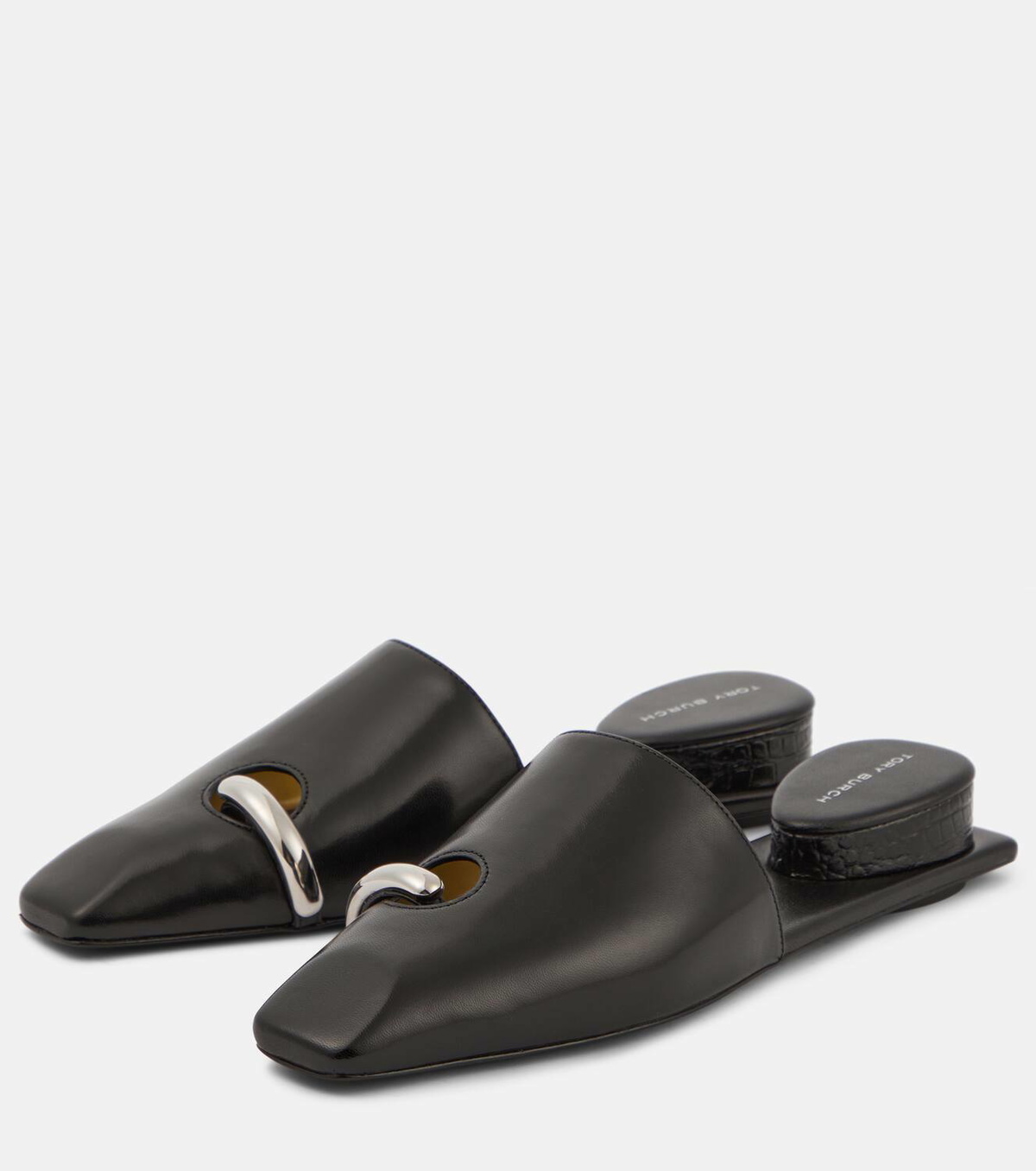 Tory Burch Pierced leather mules
