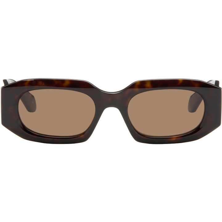 Photo: ALAÏA Brown Rectangular Sunglasses