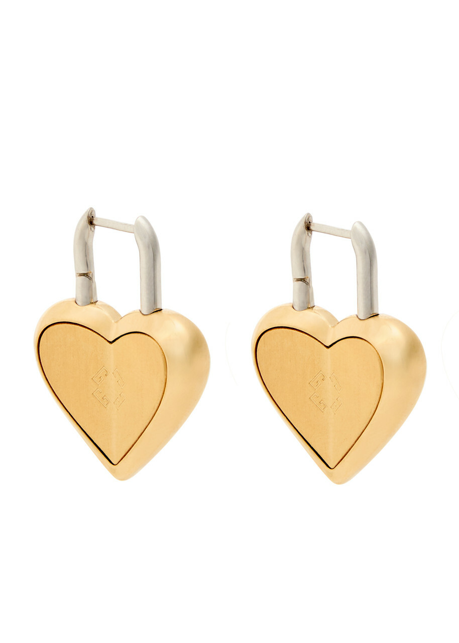 Givenchy Heart Lock Drop Earrings - Gold - One Size