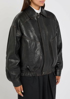 Yves Saint Laurent Panelled Faded Leather Jacket Black Other