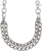 Apartment 1007 Silver #2/0 Machine Double Wallet Chain