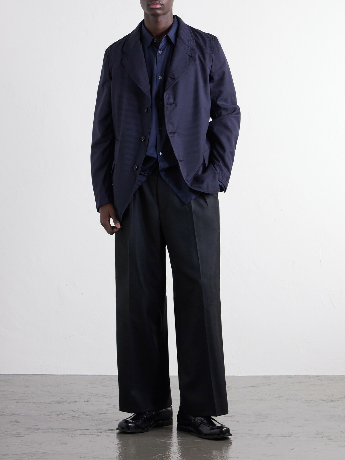COMME DES GARÇONS SHIRT - Herringbone Shell Blazer - Blue