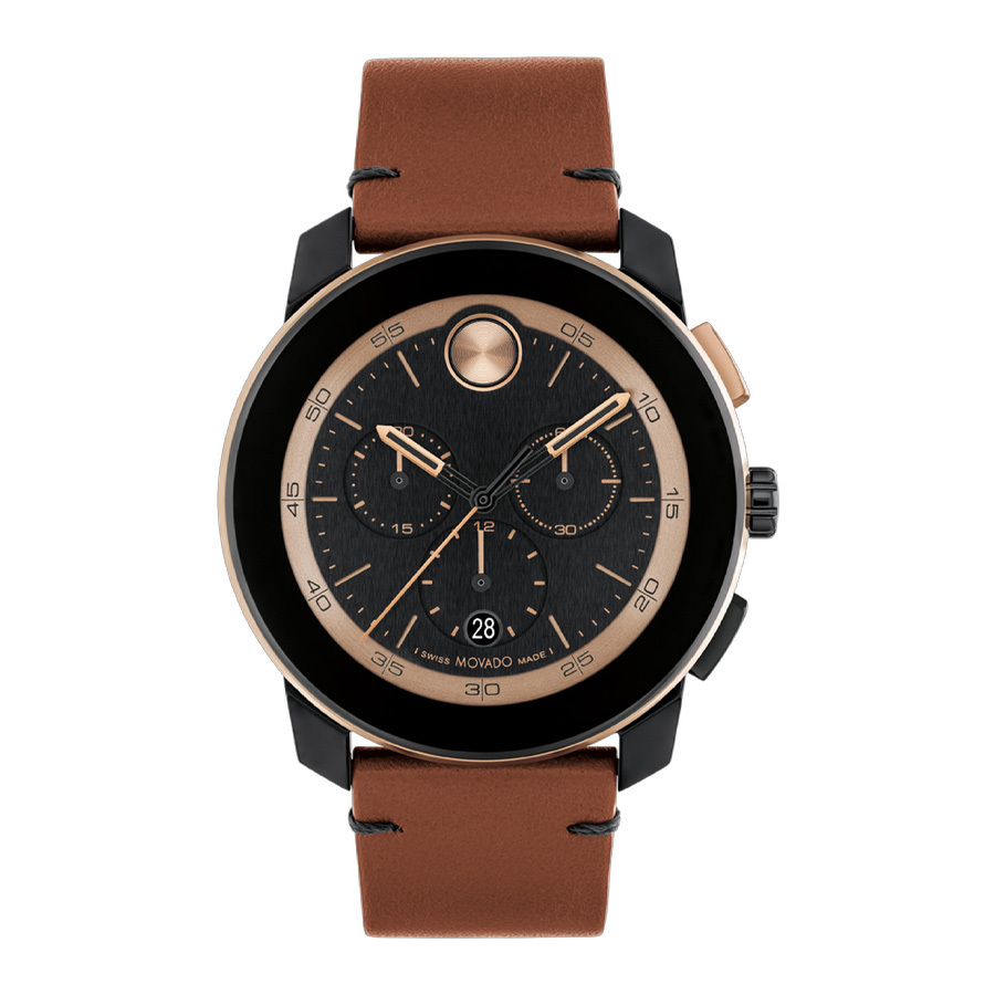 Movado Bold Tr90 Chronograph Quartz Black Dial Mens Watch 3601115 Movado