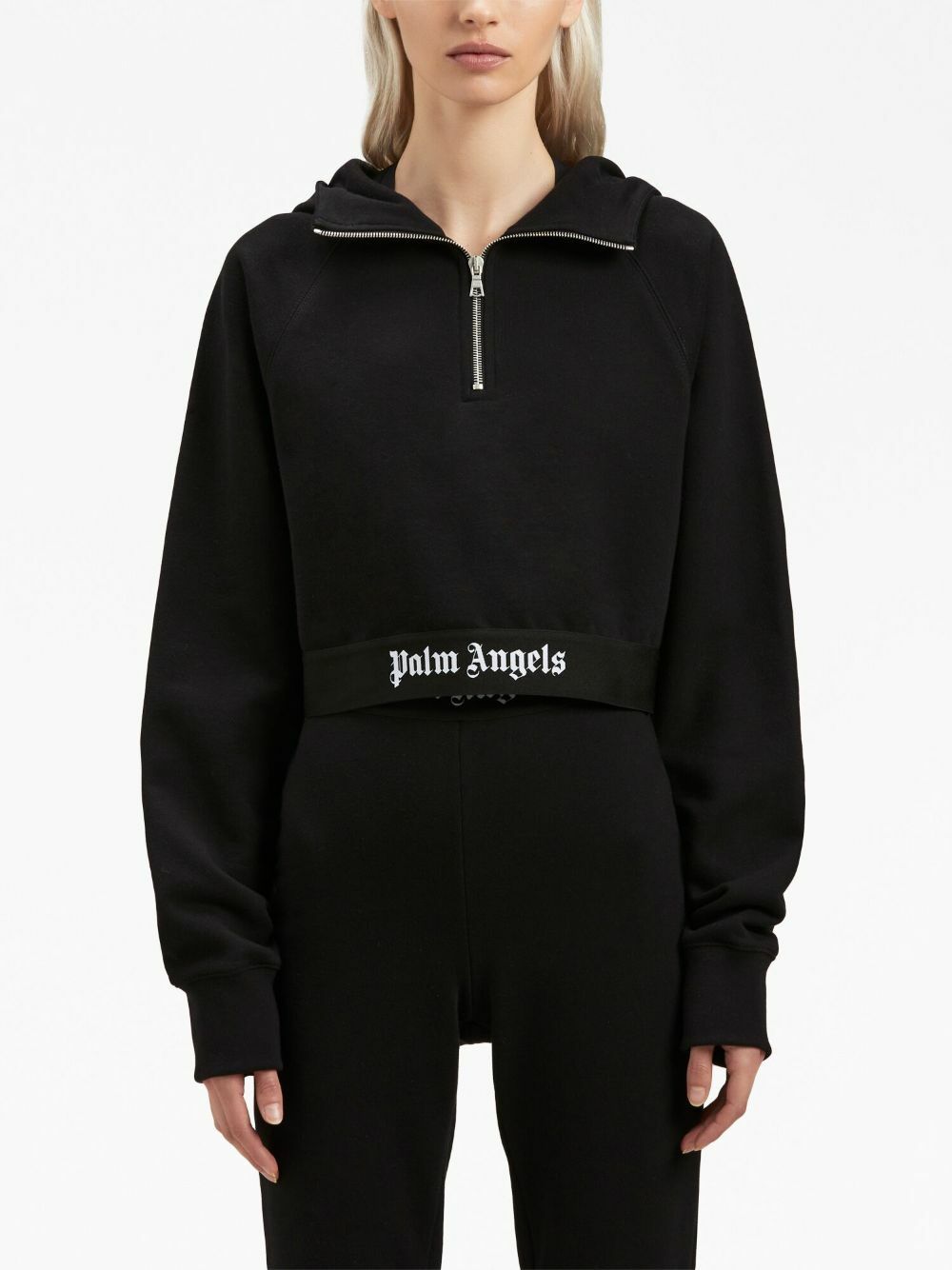 PALM ANGELS - Logo Cotton Hoodie