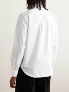 Maison Kitsuné - Logo-Appliquèd Cotton-Poplin Shirt - White