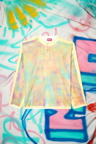 Diesel Henley top with graffiti print - T-Shirts - Unisex - Yellow