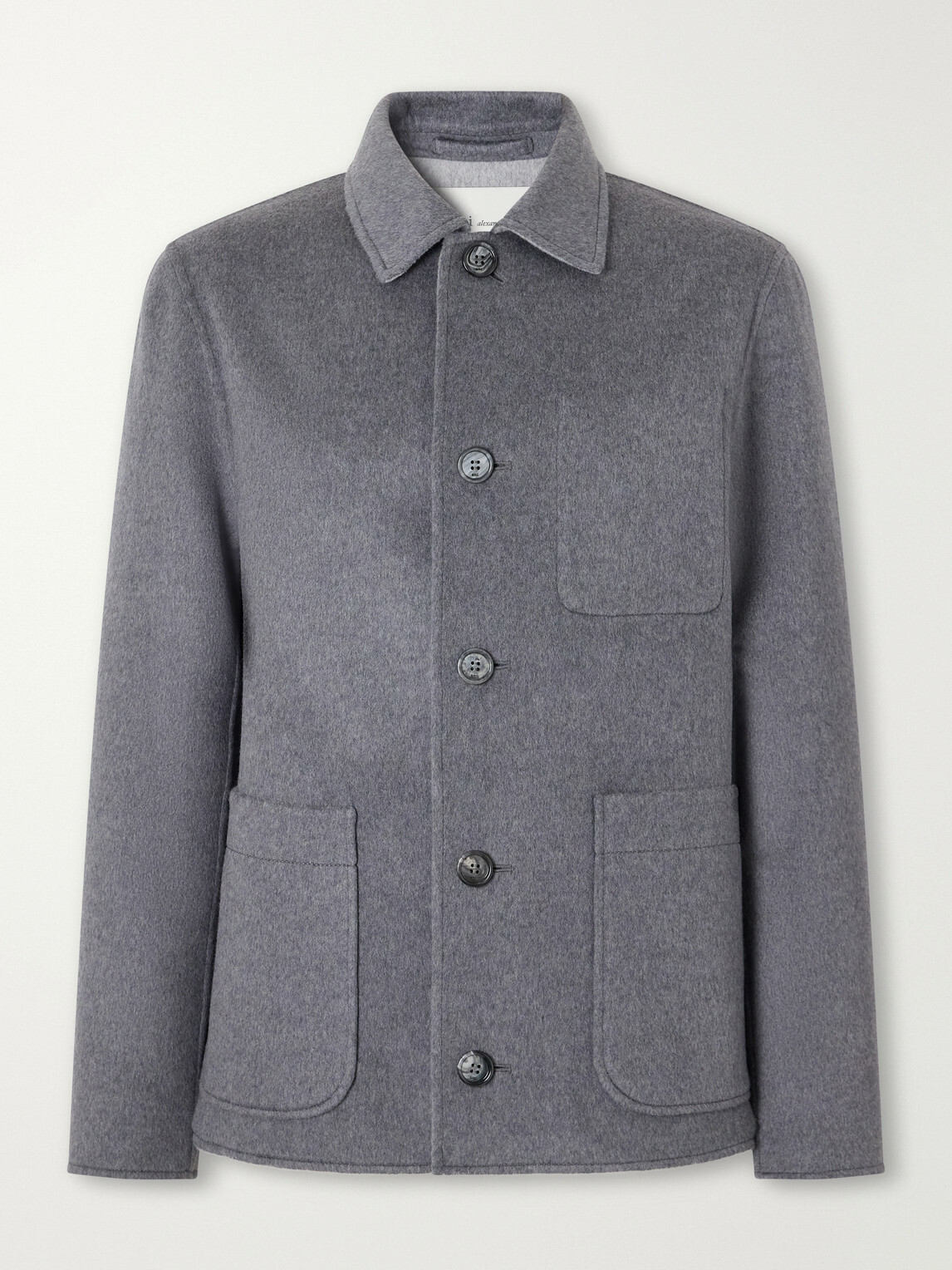 AMI PARIS - Brushed Wool and Cashmere-Blend Felt Blouson Jacket - Gray