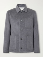 AMI PARIS - Brushed Wool and Cashmere-Blend Felt Blouson Jacket - Gray
