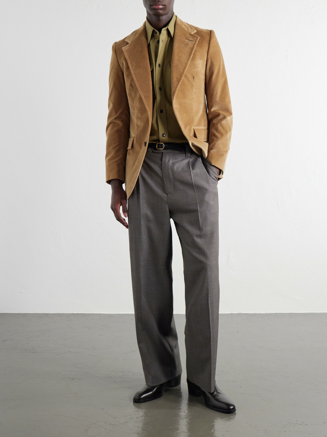 Husbands - Cotton-Velvet Blazer - Yellow