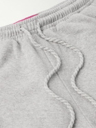 The Elder Statesman - Daily Wide-Leg Cotton and Cashmere-Blend Jersey Sweatpants - Gray