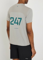Represent 247 Numbers Stretch-jersey T-shirt Grey