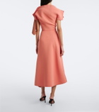 Maticevski Diadem draped asymmetric midi dress