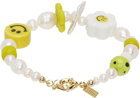 éliou SSENSE Exclusive White & Yellow Don Bracelet