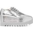 Stella McCartney Silver Elyse Metallic Crackled Platform Derbys